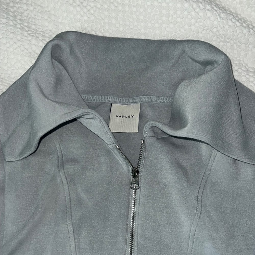 Varley Light Blue Short Sleeve Zip Polo and Shorts Set - Picture 10 of 14